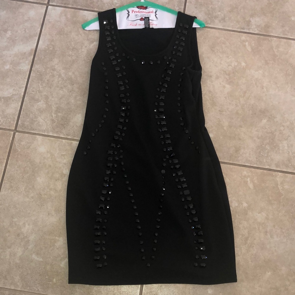 Beautiful Aqua Black Dress size L / Large